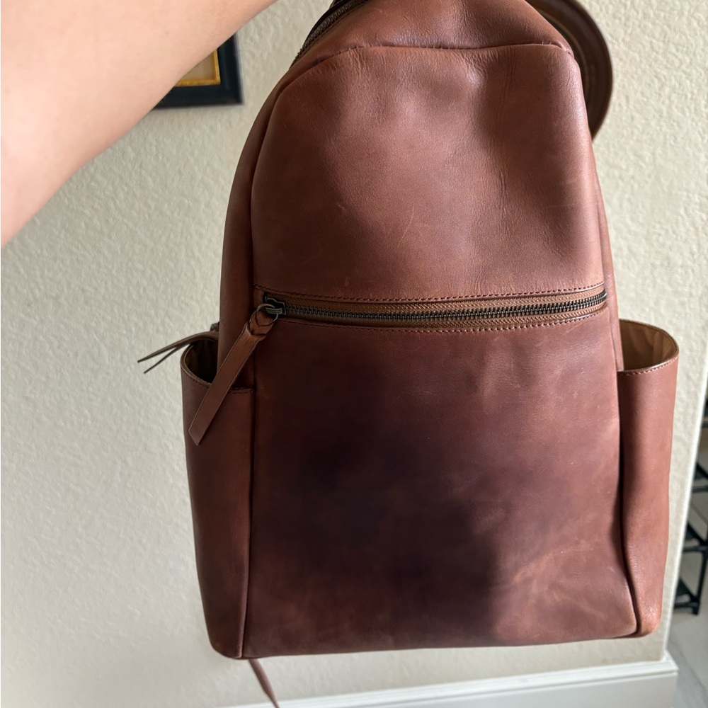 Pre-loved Able Brown Leather Backpack